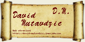 David Mutavdžić vizit kartica